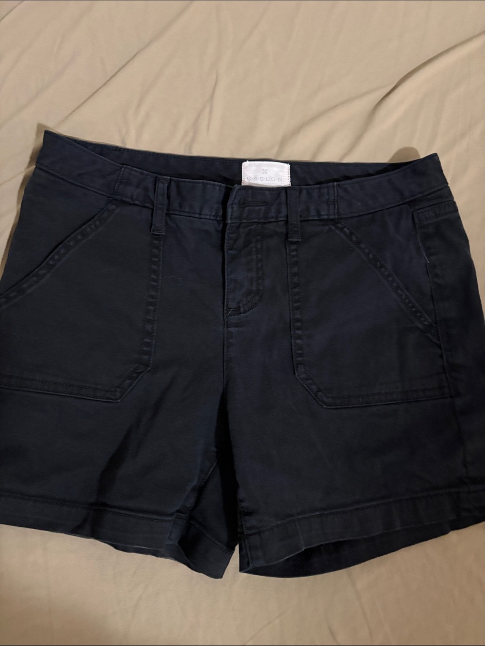 Caslon Women's Dark Navy Utility Bermuda Shorts